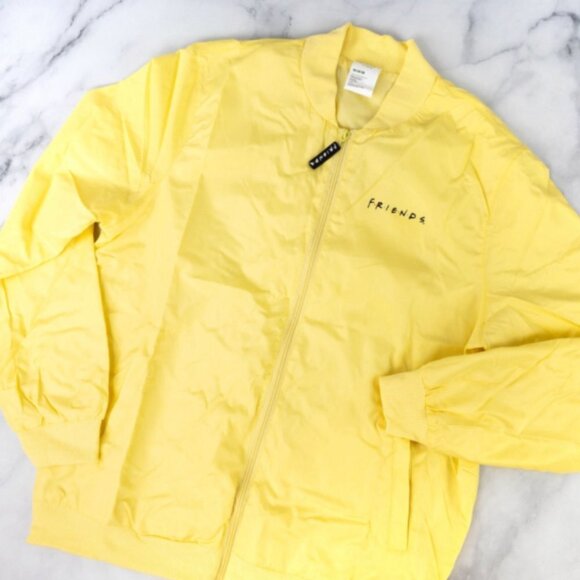 F.R.I.E.N.D.S Full Zip Bomber Jacket YELLOW - S - Picture 1 of 7